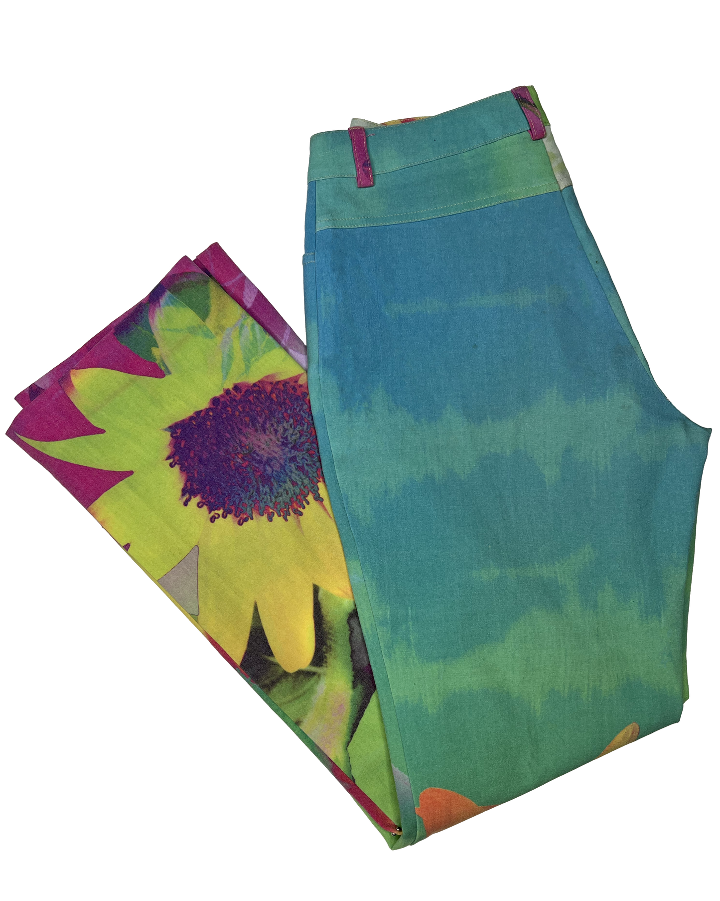 Vintage Photoreal Flower Pants