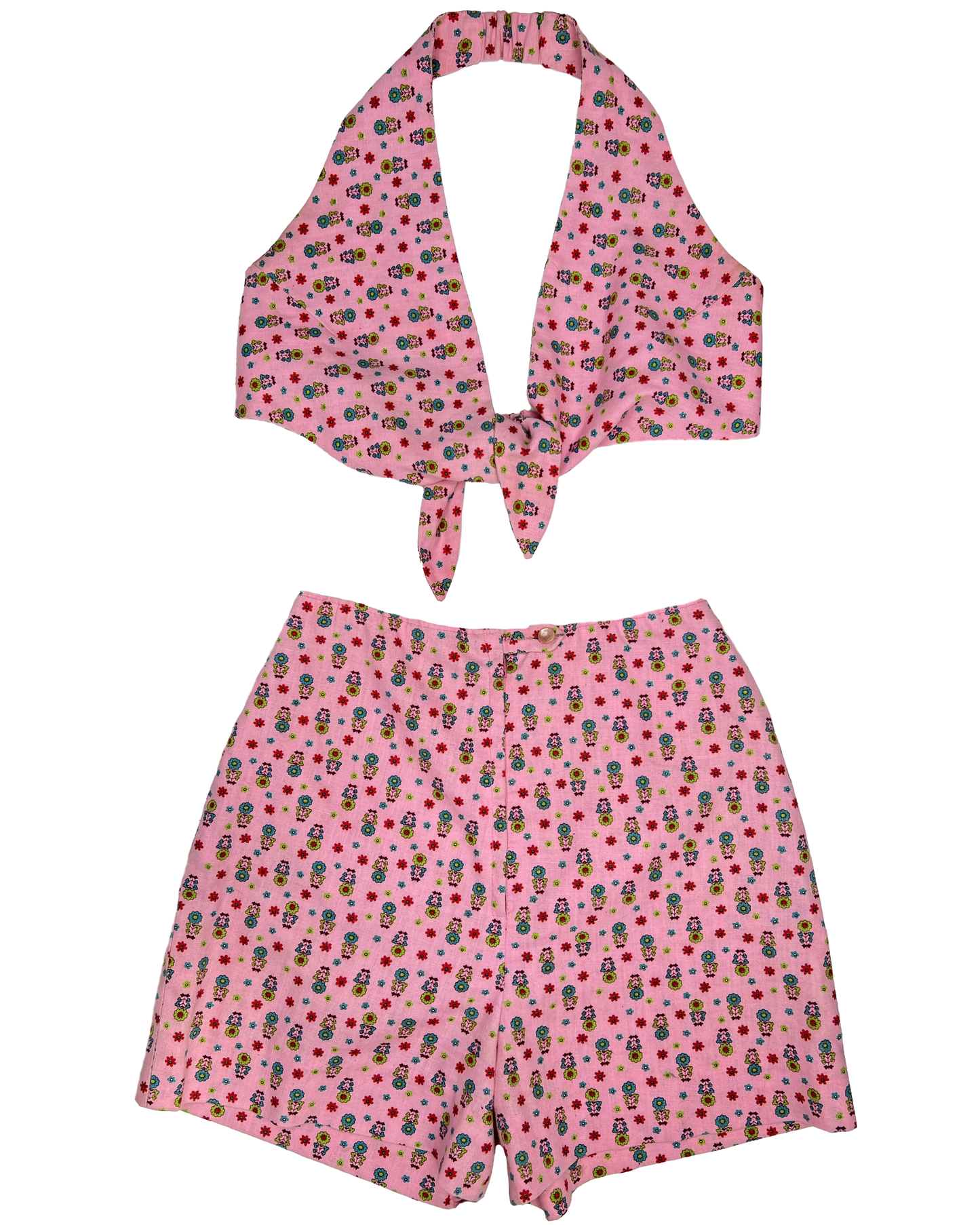Vintage 2-pc Floral Set