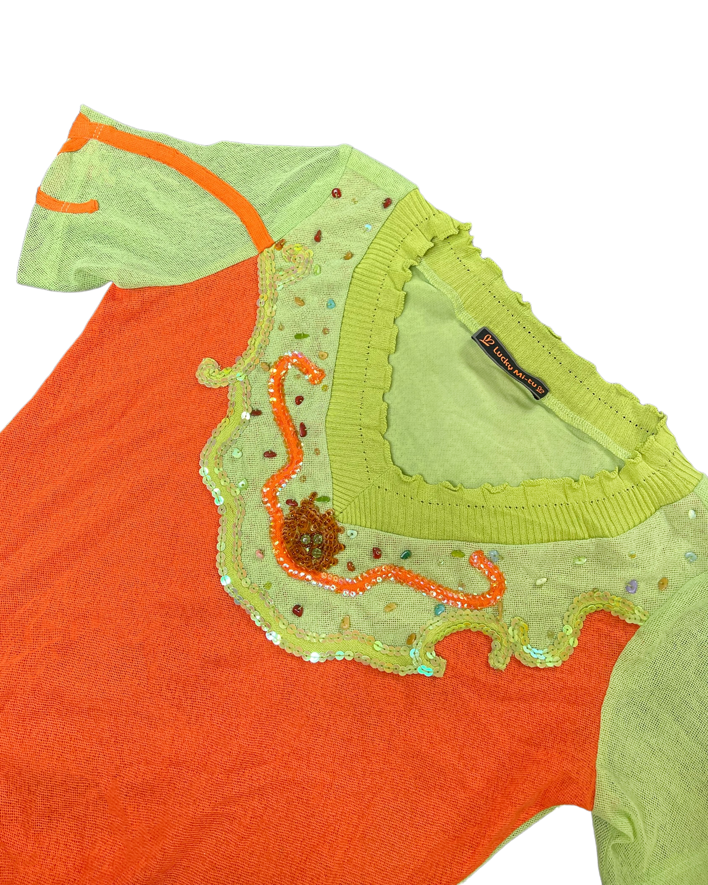 2000s Beaded Micromesh Top