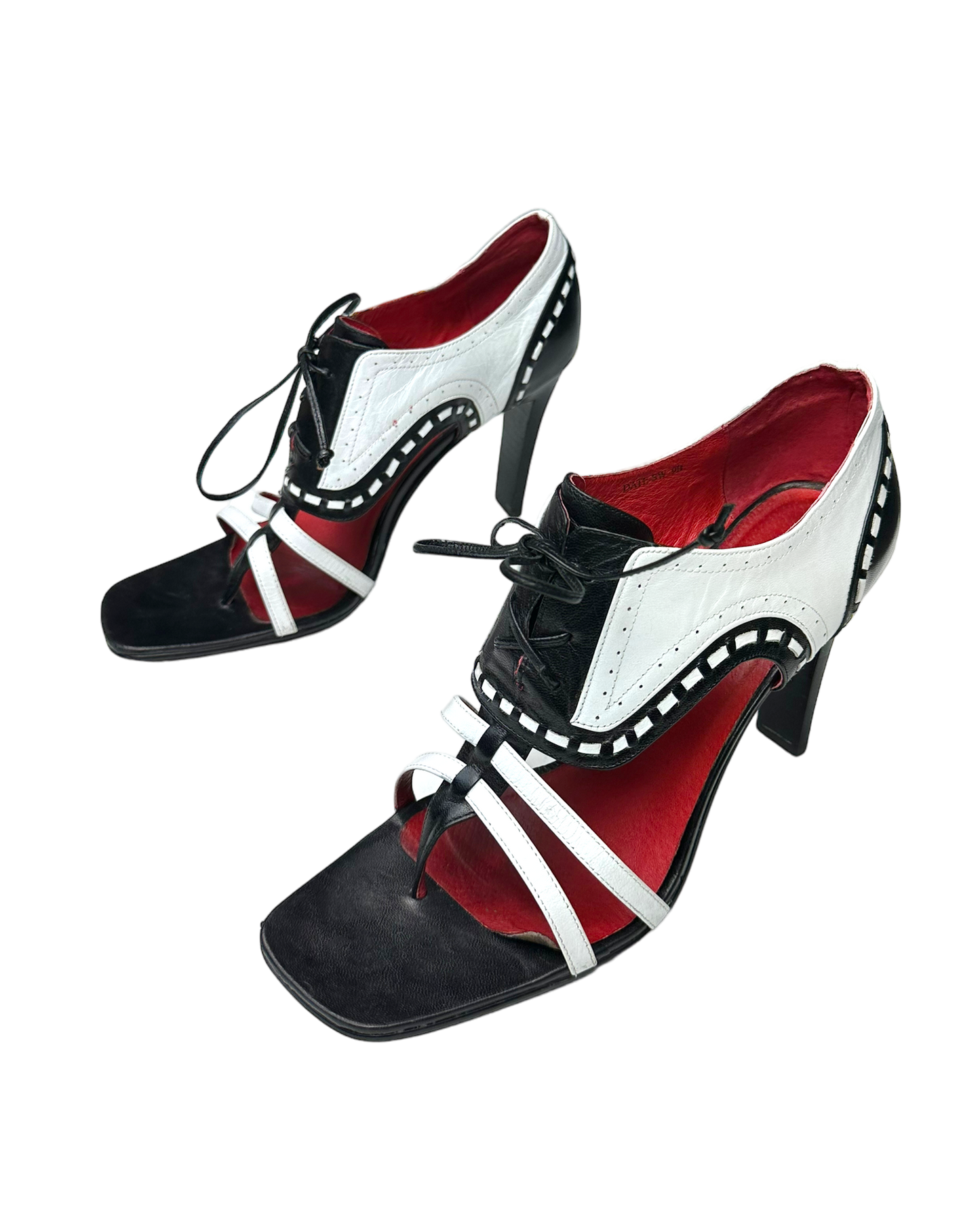 90s Tuxedo Heel Sandals