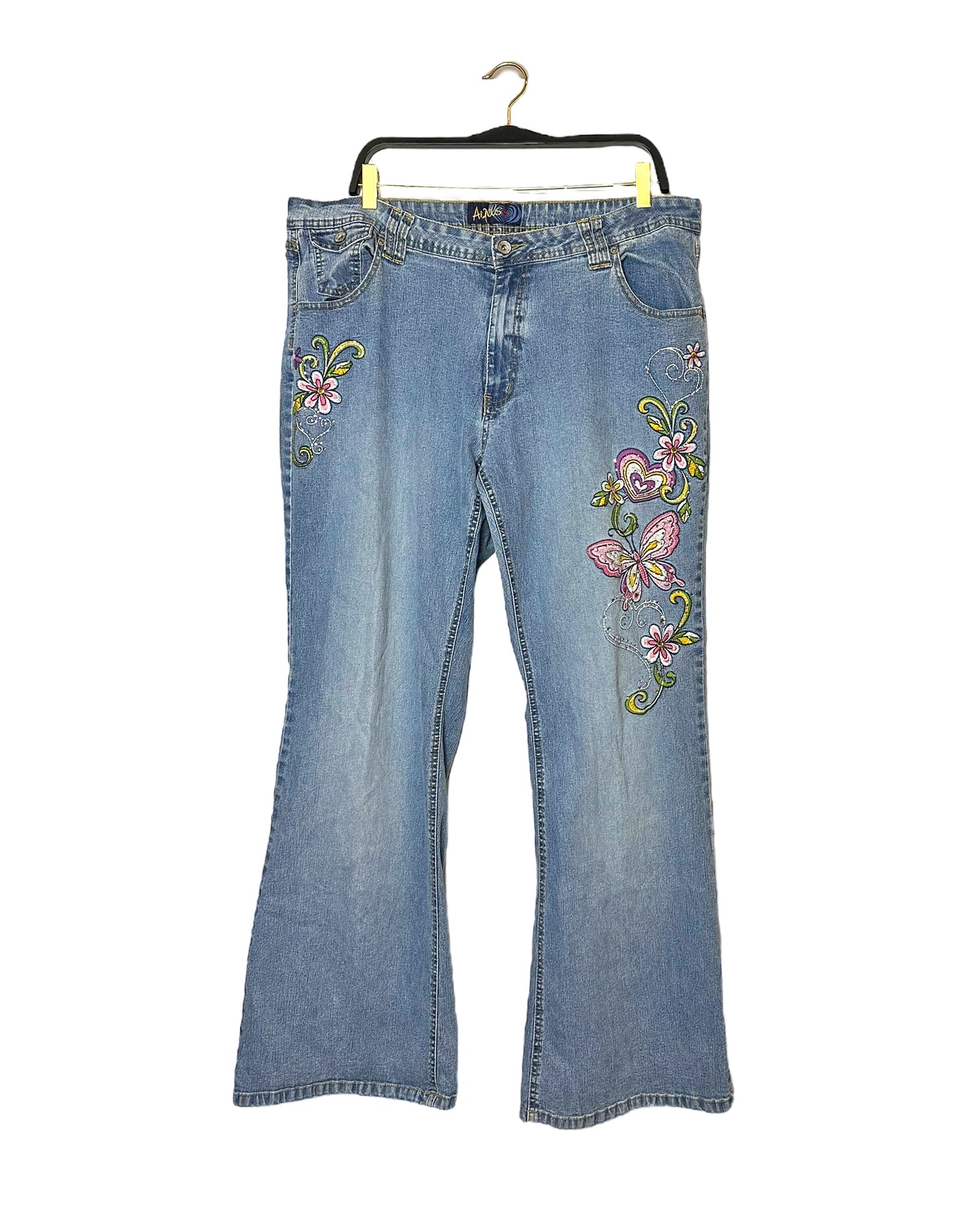 Y2K Butterfly Flare Jeans