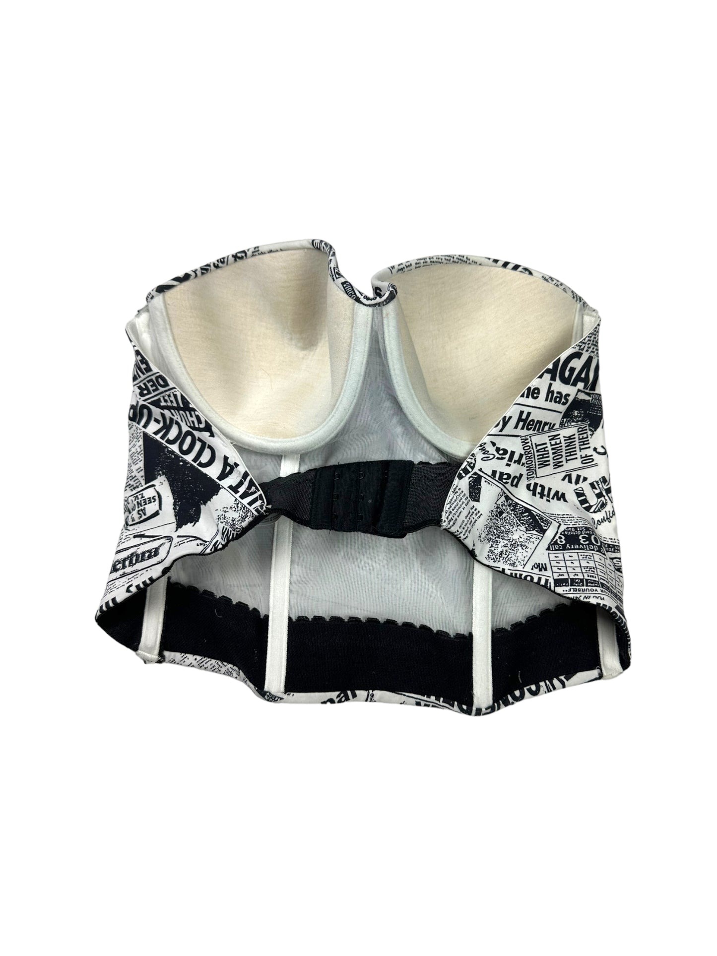 Newspaper Print Bustier