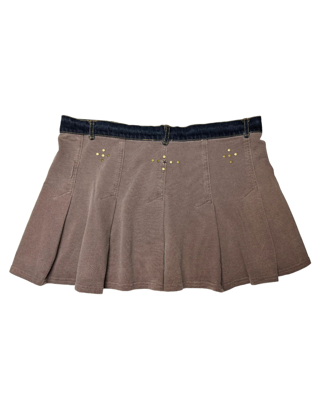 Studded Pleated Mini Skirt