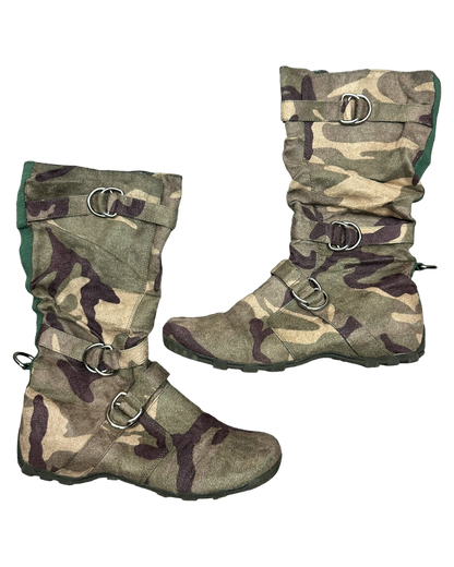 Strappy Camo Boots