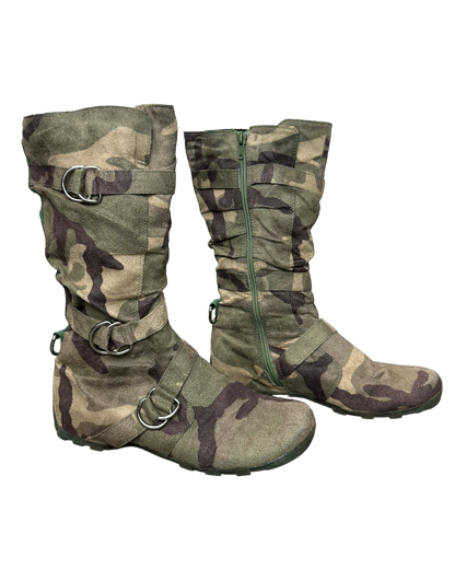 Strappy Camo Boots