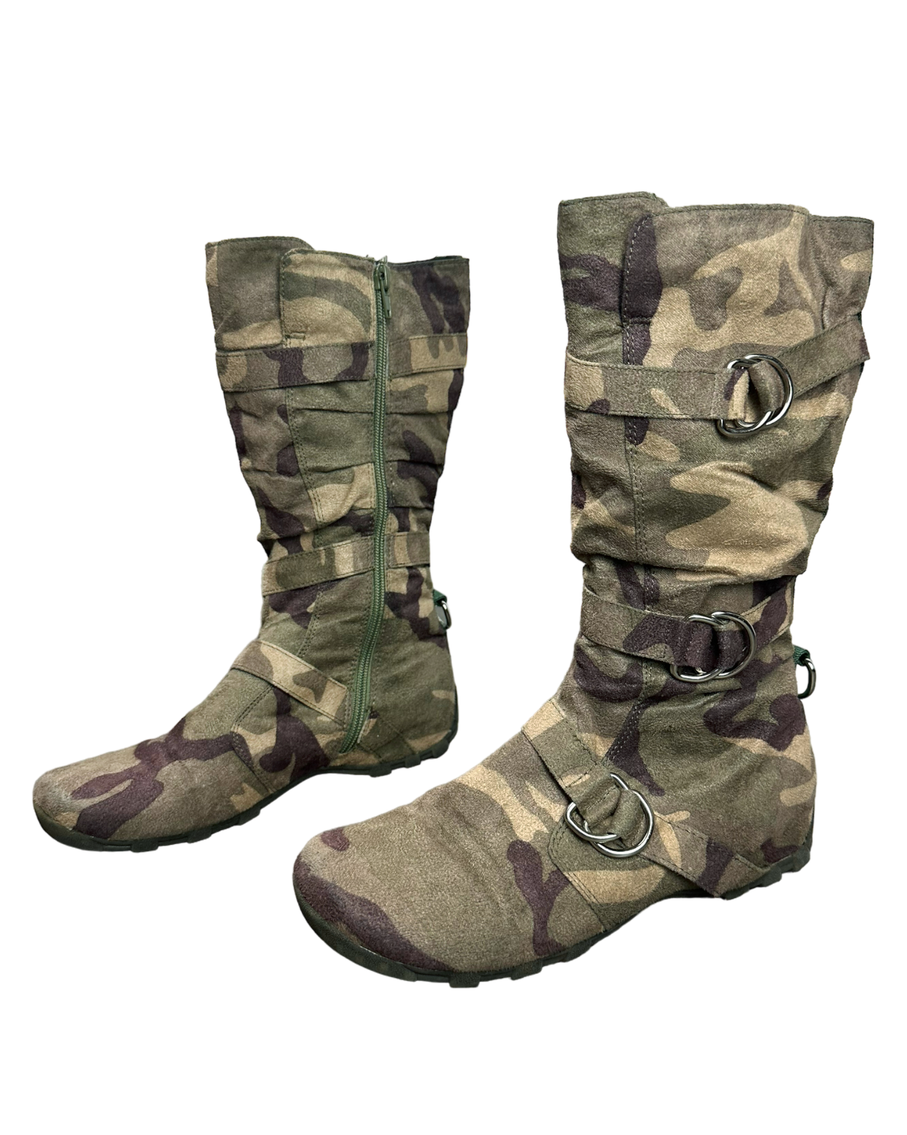 Strappy Camo Boots