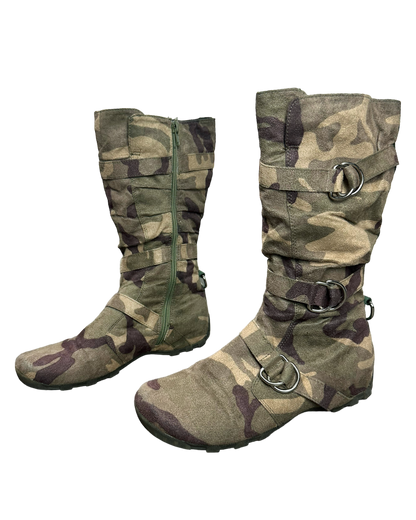 Strappy Camo Boots