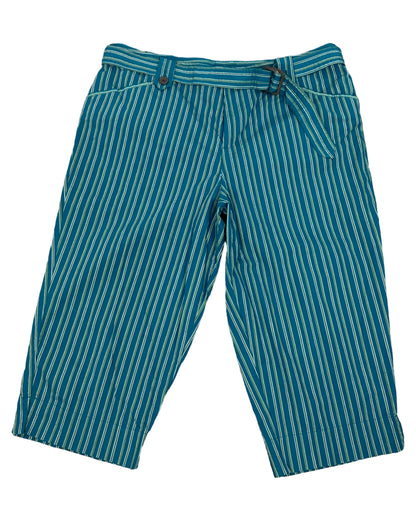 Teal Pinstripe Capris