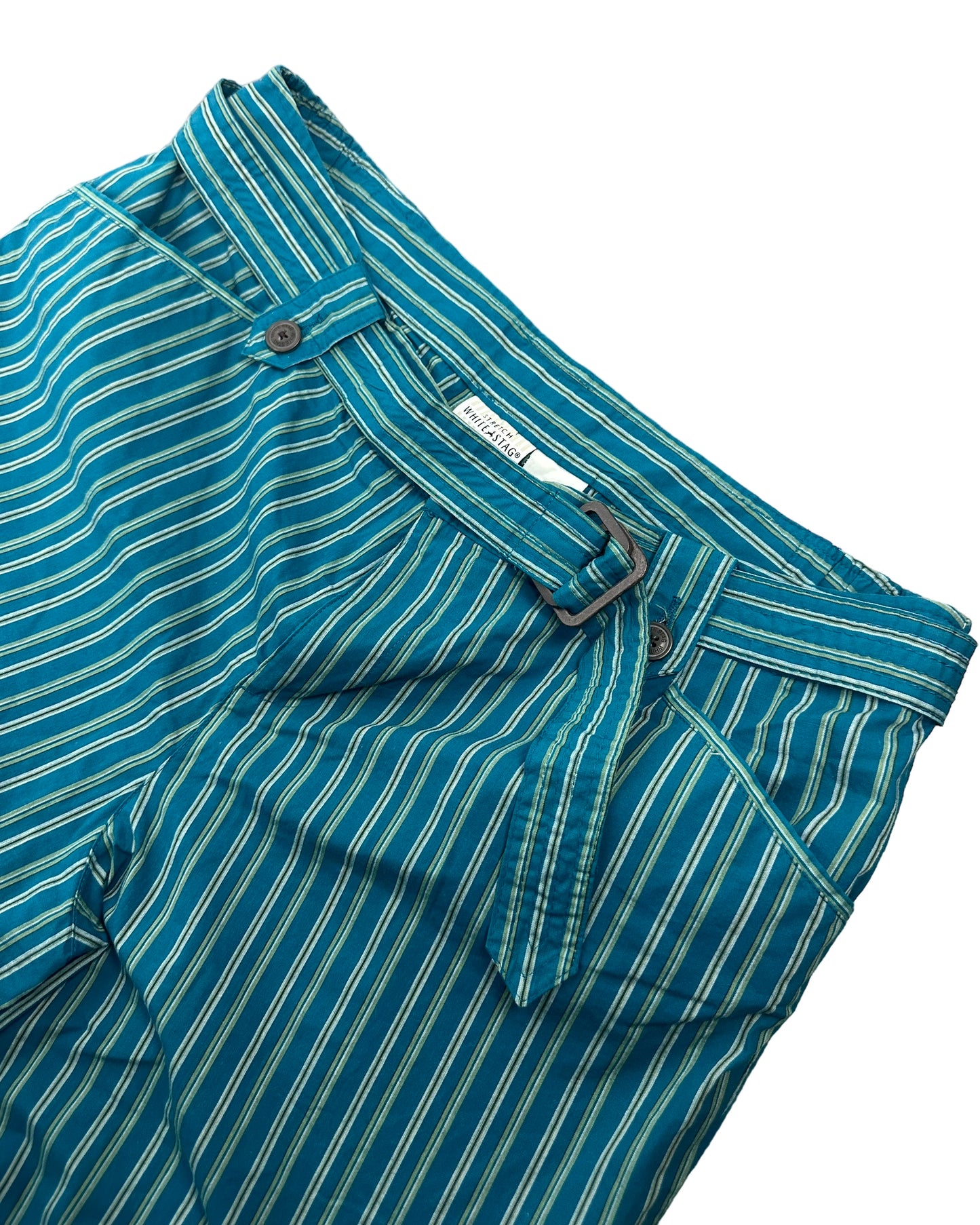 Teal Pinstripe Capris