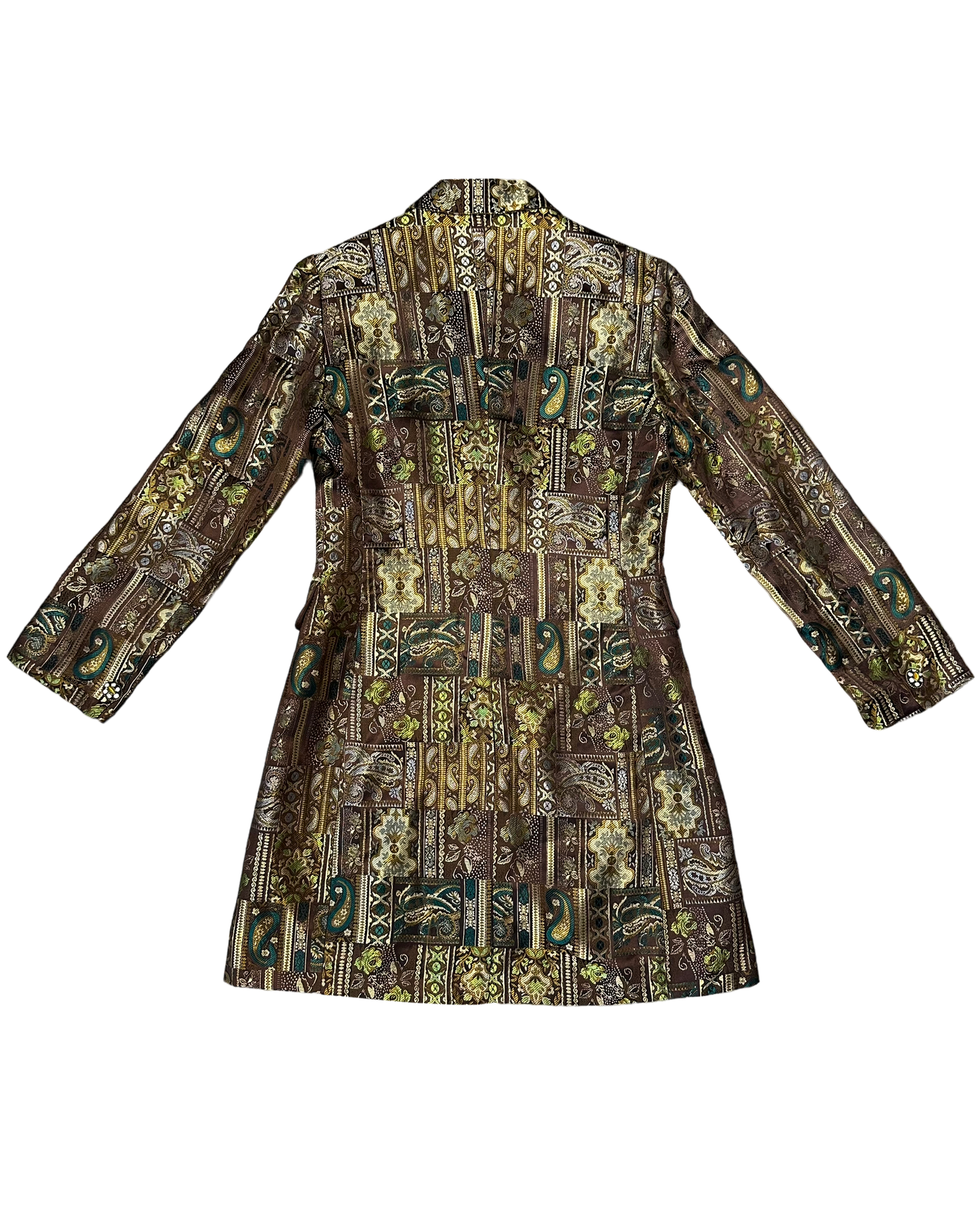 Vintage Brocade Trench Coat