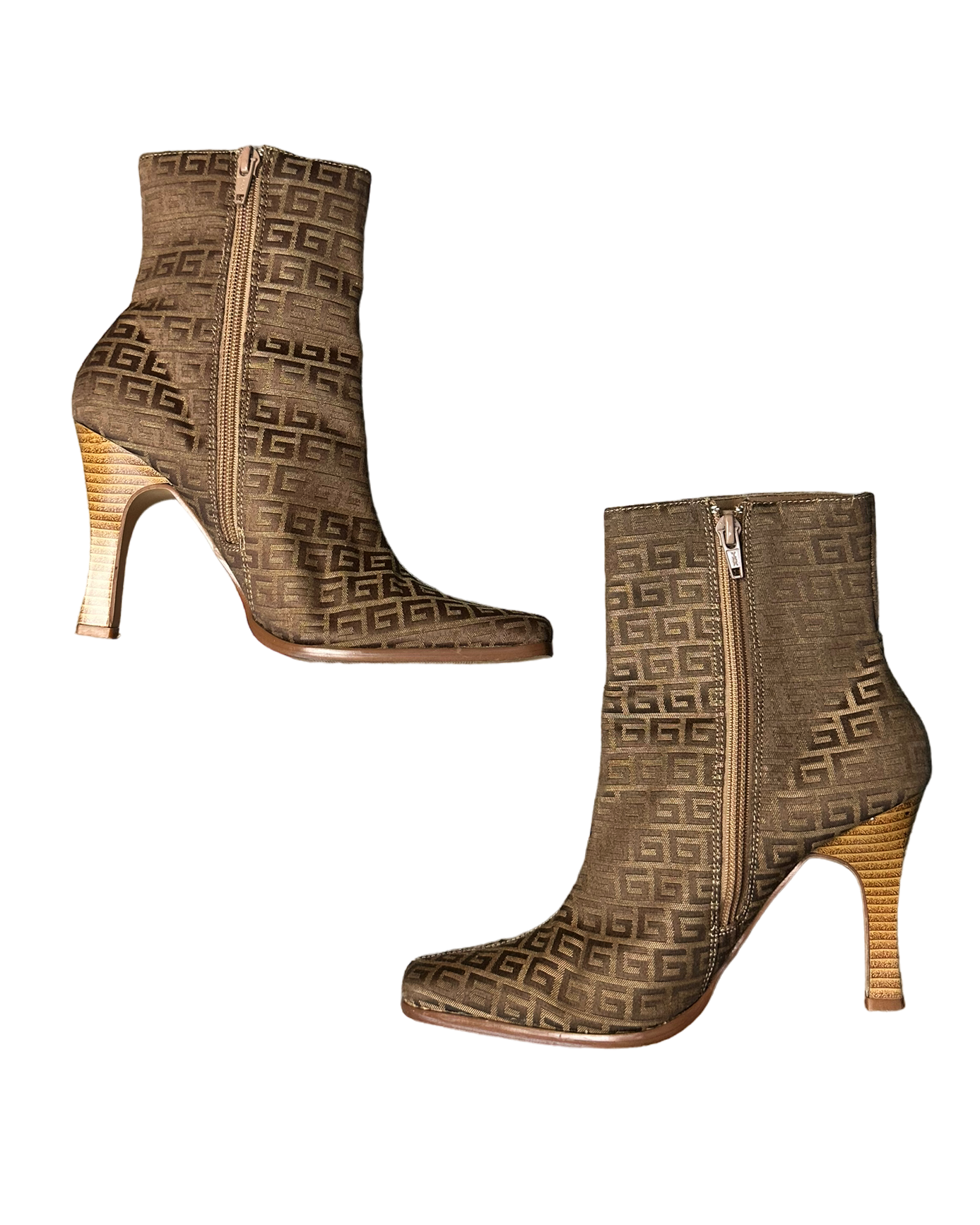 Monogram Heeled Ankle Boots