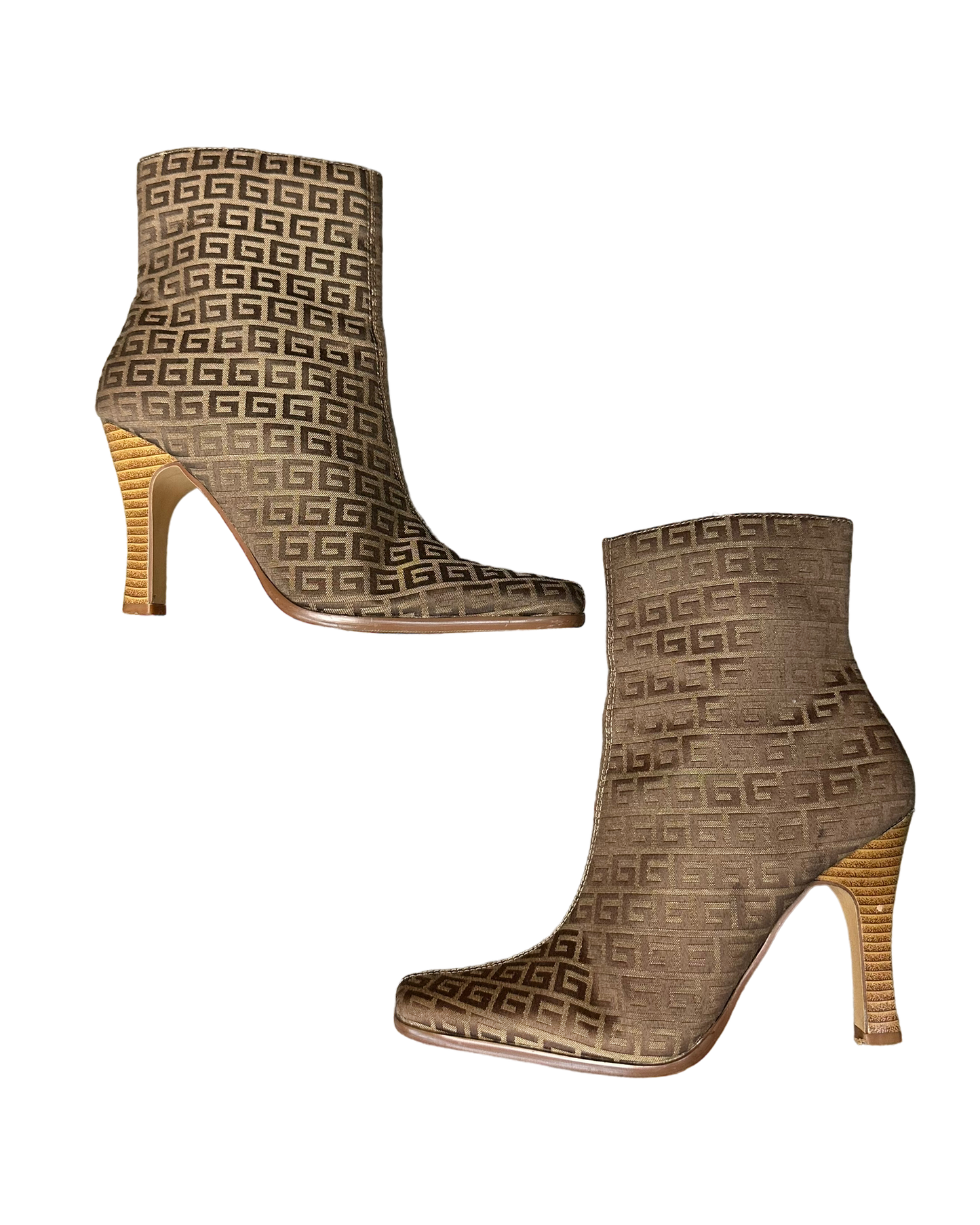 Monogram Heeled Ankle Boots