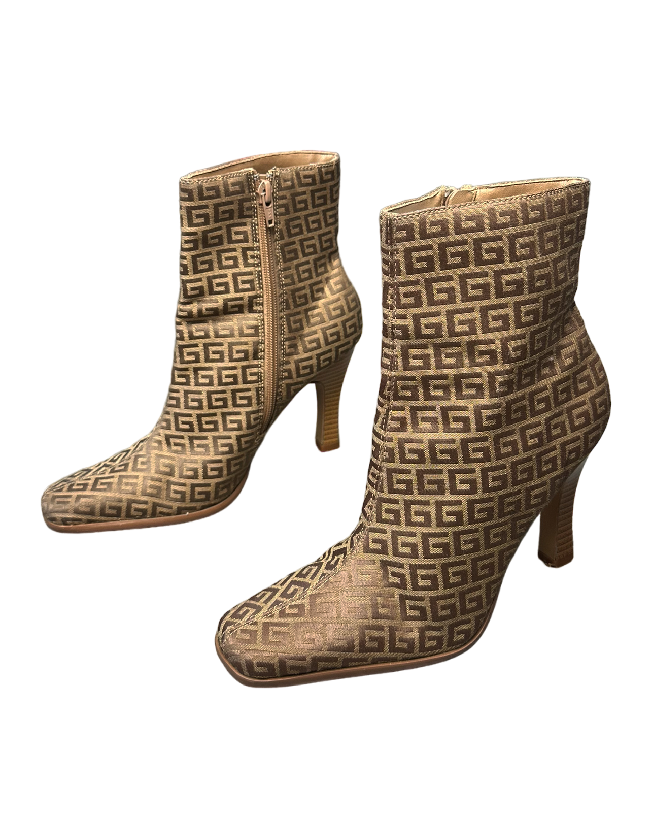 Monogram Heeled Ankle Boots