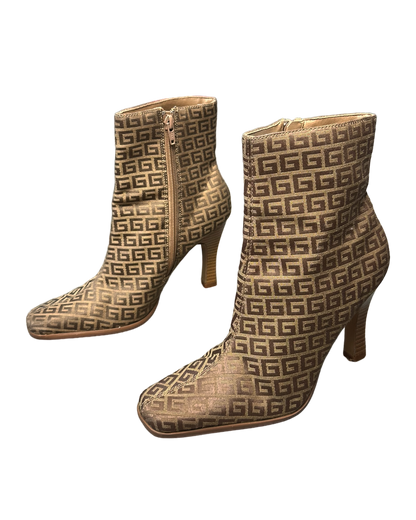 Monogram Heeled Ankle Boots