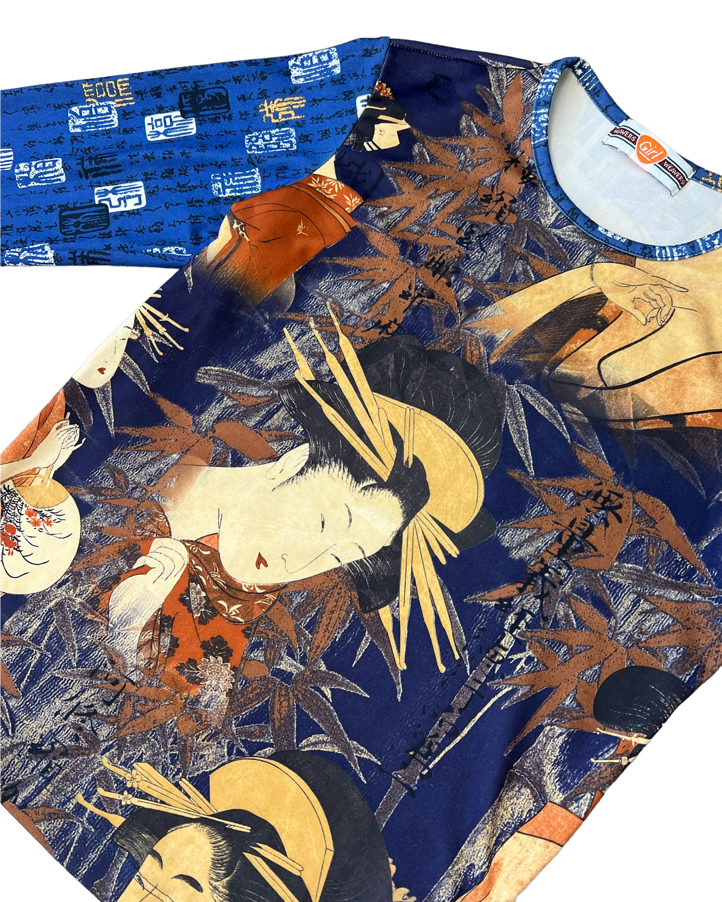 90s Geisha Print 3/4 Sleeve