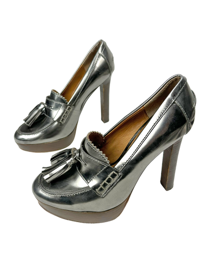 Coach Metallic Loafer Heels