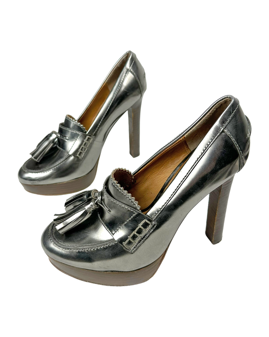 Coach Metallic Loafer Heels