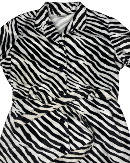 Vintage Zebra Fuzzy Coat