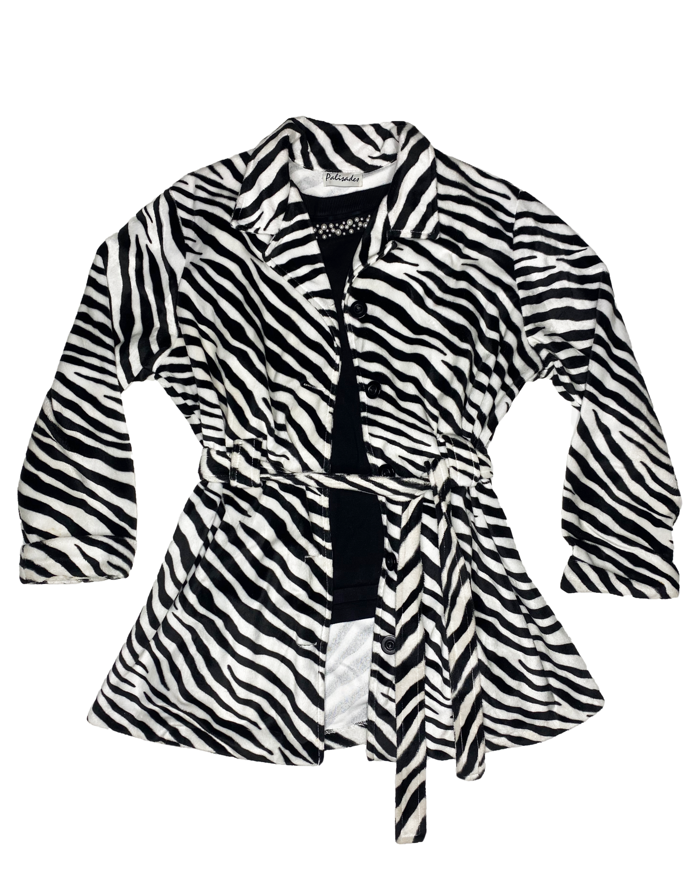 Vintage Zebra Fuzzy Coat