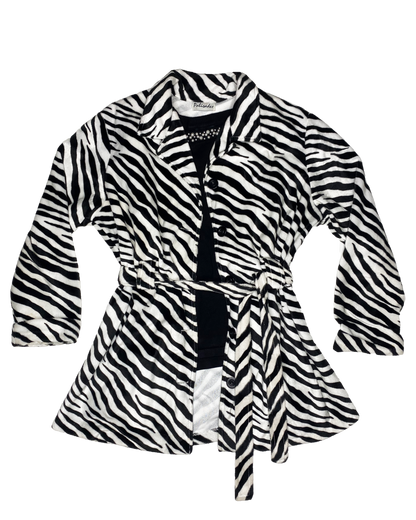 Vintage Zebra Fuzzy Coat