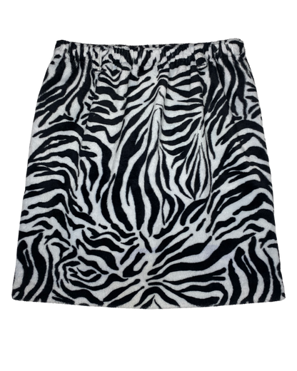 Vintage Zebra Fuzzy Skirt