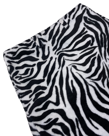 Vintage Zebra Fuzzy Skirt