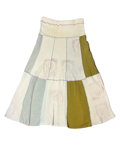 Vintage Patchwork Maxi Skirt