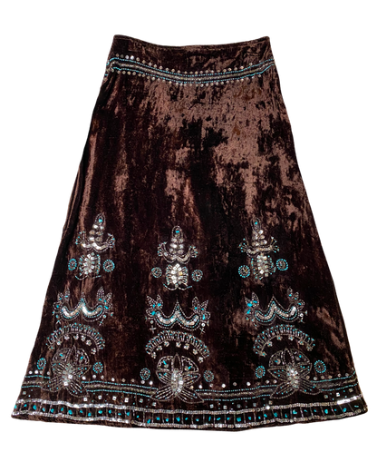 Y2K Boho Velvet Maxi