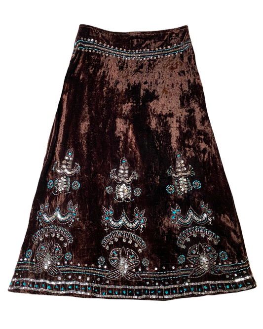 Y2K Boho Velvet Maxi