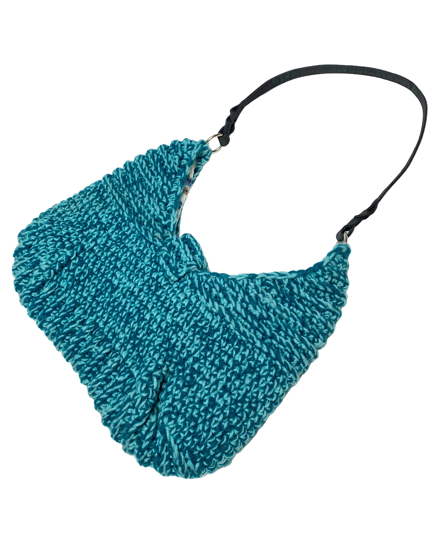 Teal Crochet Handbag