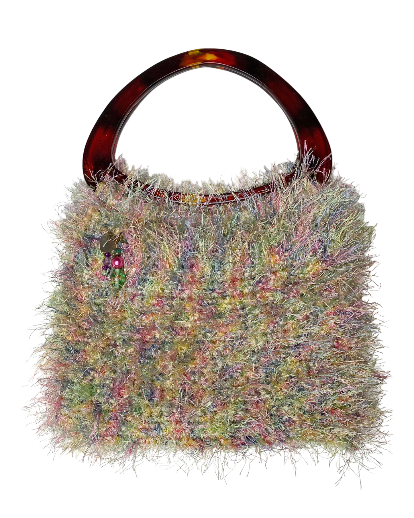 Multicolor Fuzzy Charm Purse