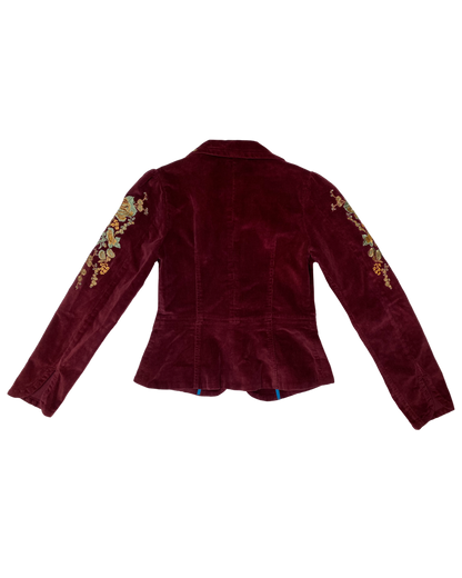 2000s Embroidered Corduroy Blazer