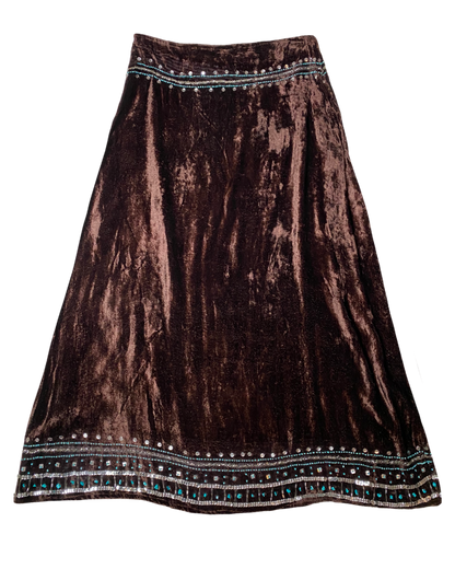 Y2K Boho Velvet Maxi