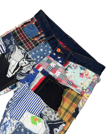 Low-rise Patchwork Jeans