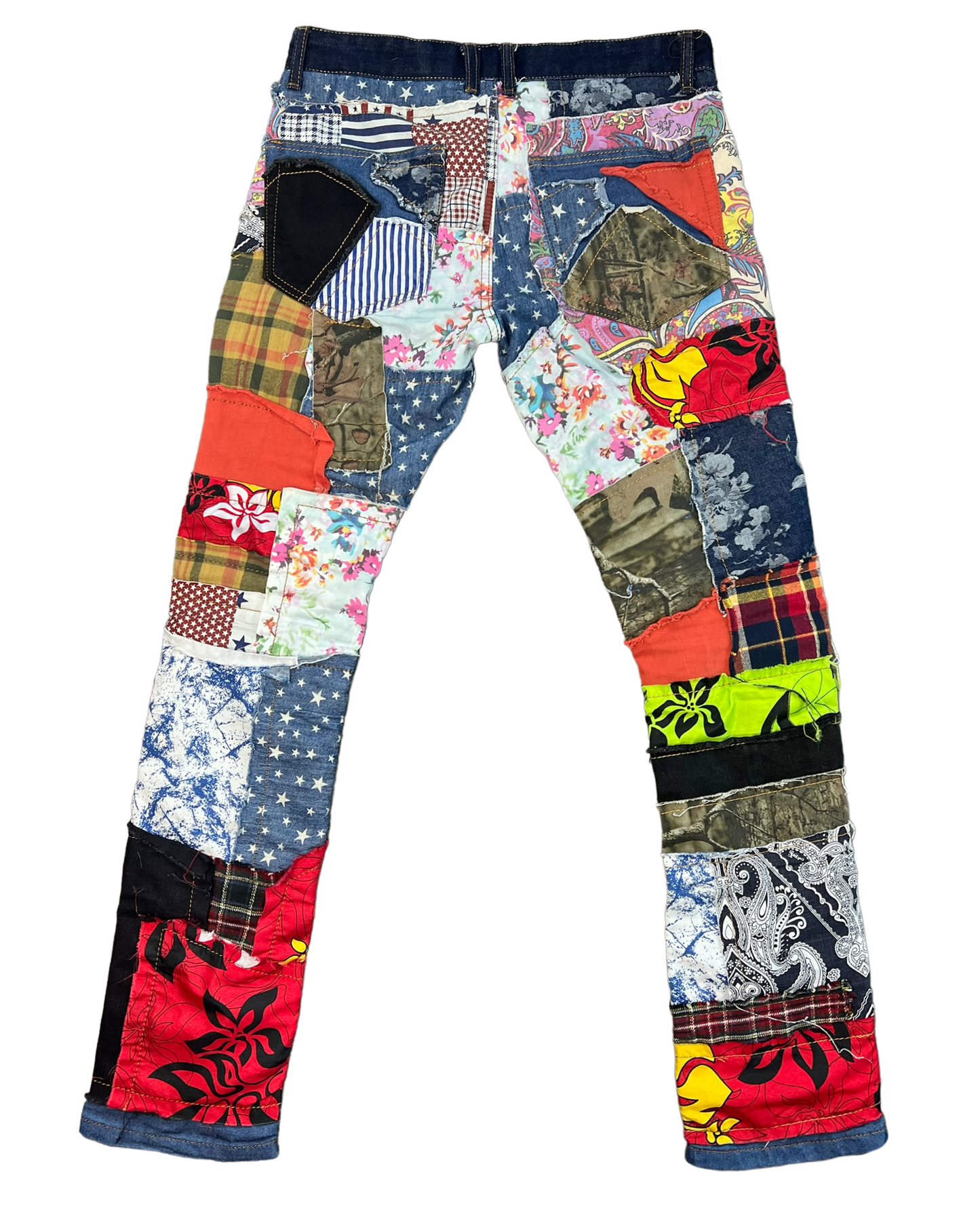 Low-rise Patchwork Jeans