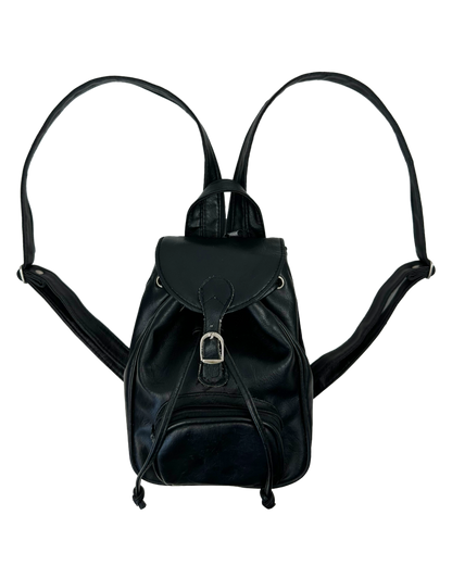 Faux Leather Mini Backpack