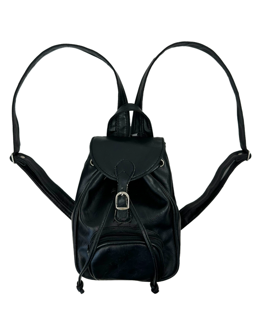 Faux Leather Mini Backpack