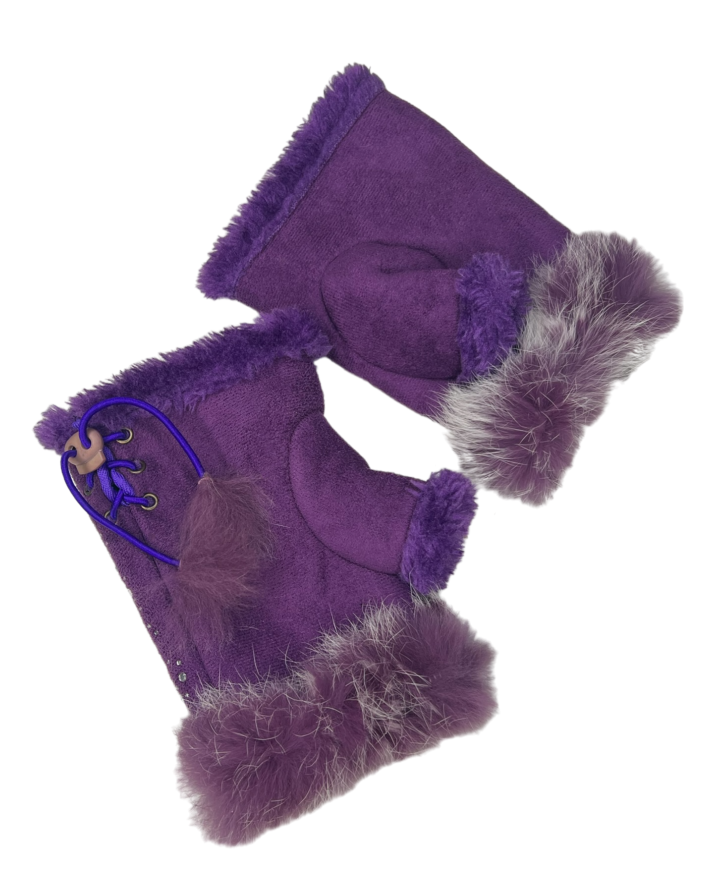 Faux Fur Fingerless Gloves