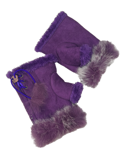 Faux Fur Fingerless Gloves