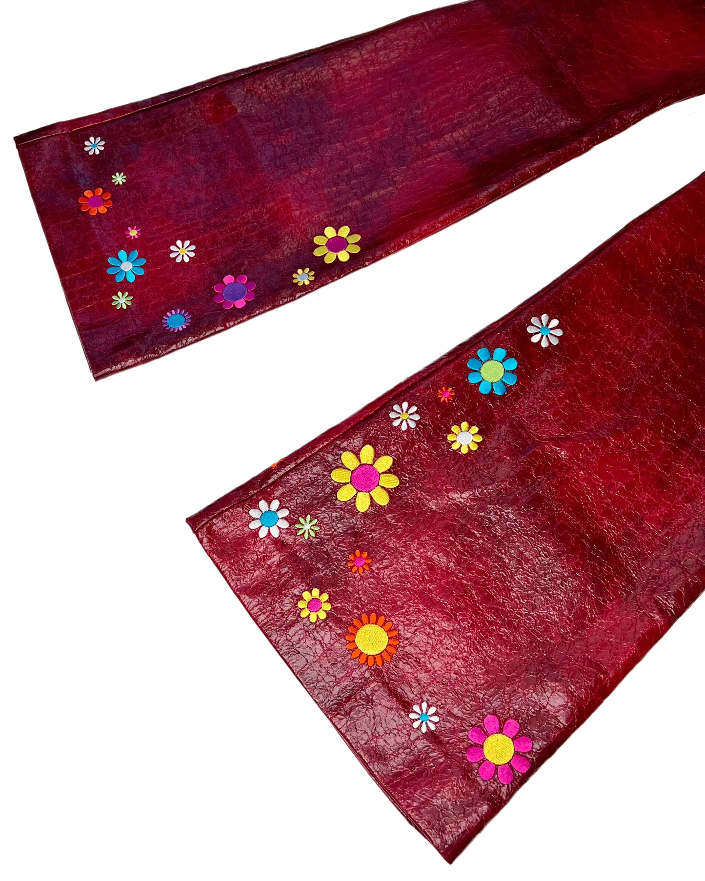 Flower Embroidered Flares