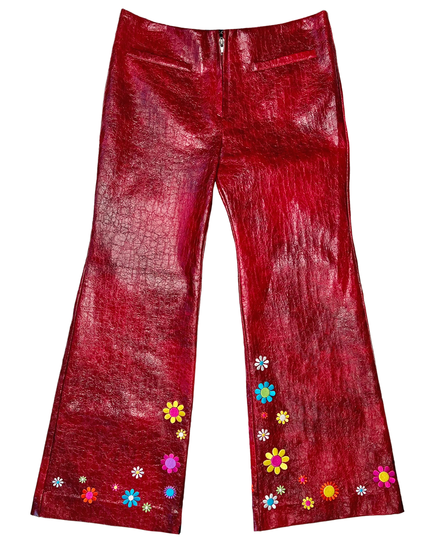 Flower Embroidered Flares