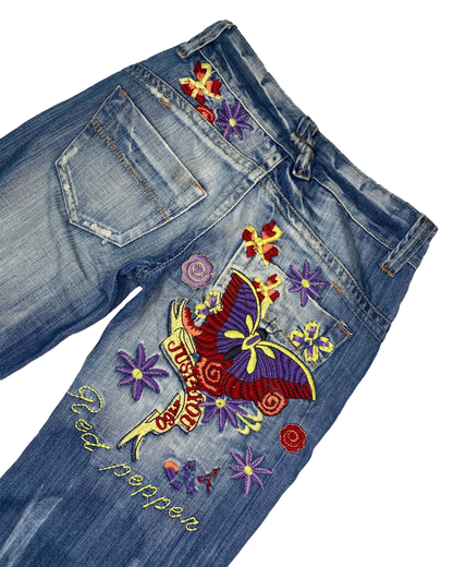 Red Pepper Butterfly Jeans