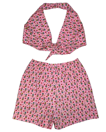 Vintage 2-pc Floral Set