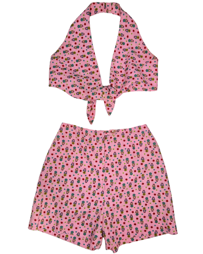 Vintage 2-pc Floral Set