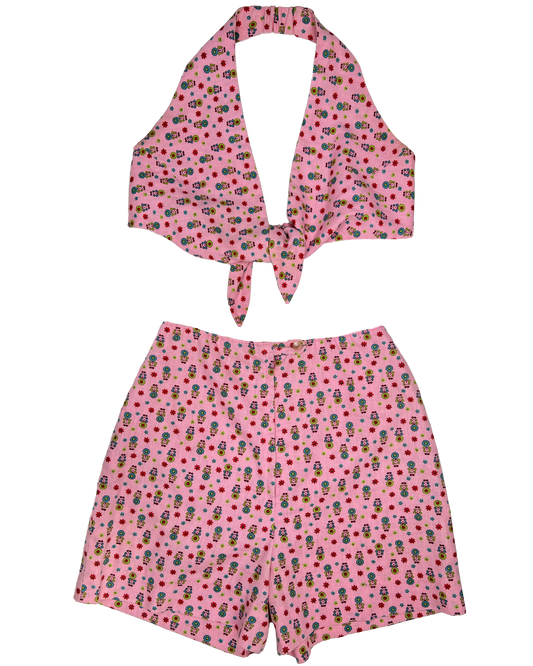 Vintage 2-pc Floral Set
