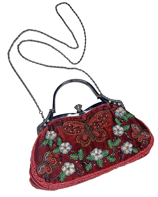 Beaded Butterfly Purse