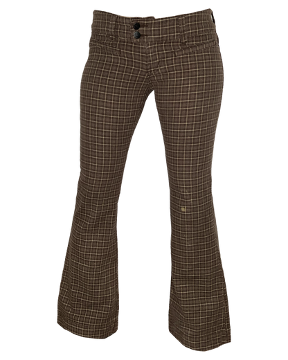 90s Plaid Flares