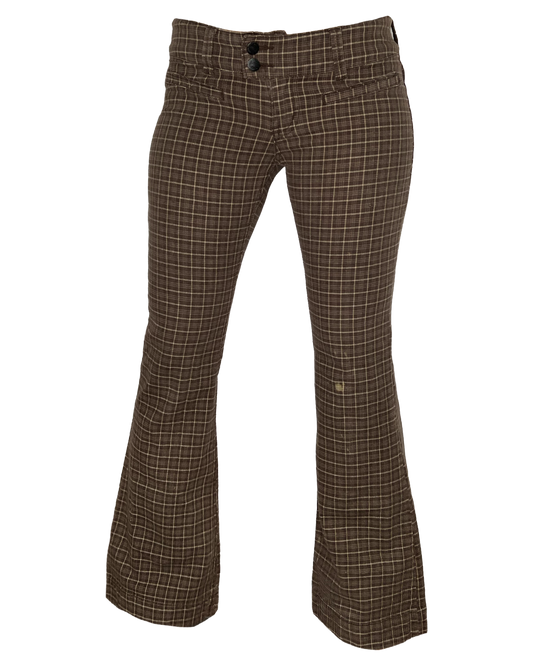 90s Plaid Flares