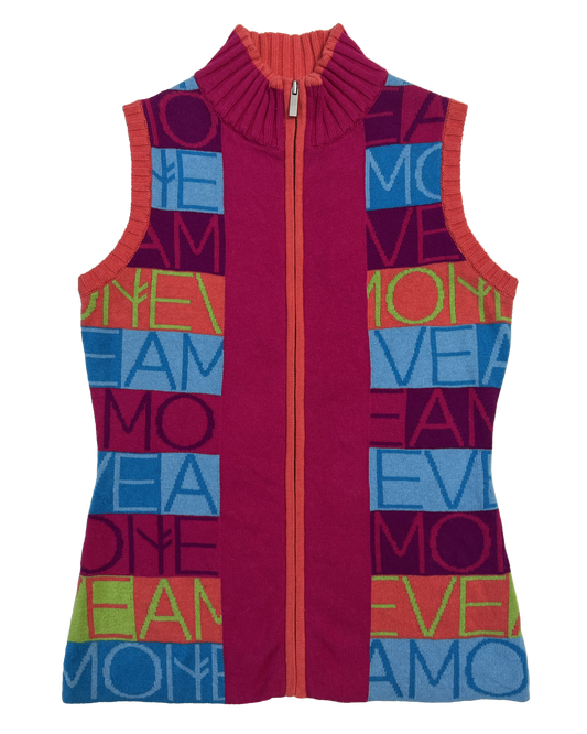 Vintage Multicolor Zip Up Top