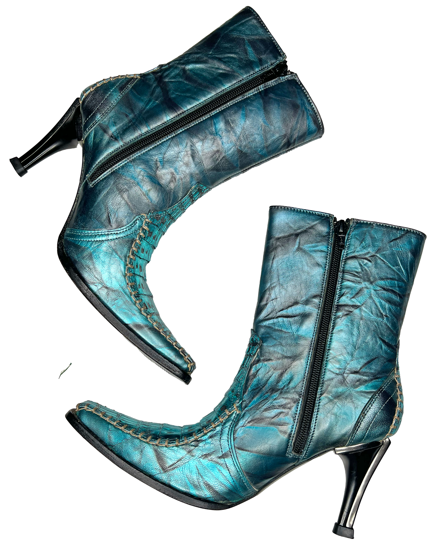 Metallic Cross Cowgirl Boots